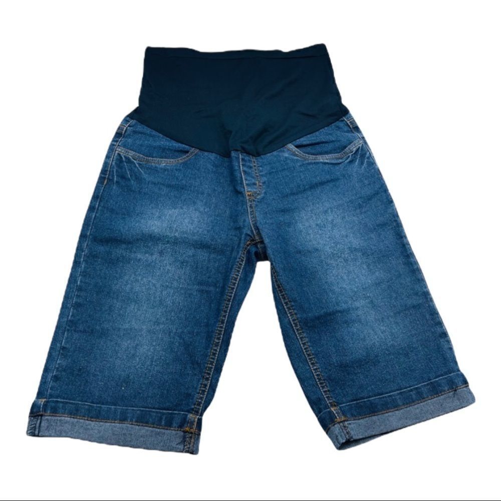 Planet Motherhood Bermuda Jean Shorts